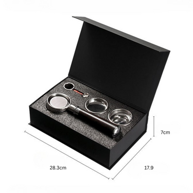 Bottomless Portafilter Set- 58MM STAINLESS STEEL - premium detachable black walnut handle